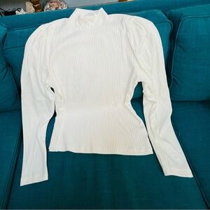 GAP White Ribbed Women's Turtleneck